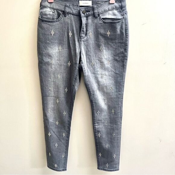 Sundance Denim - Sundance Gray Skinny Jeans with Embellishments